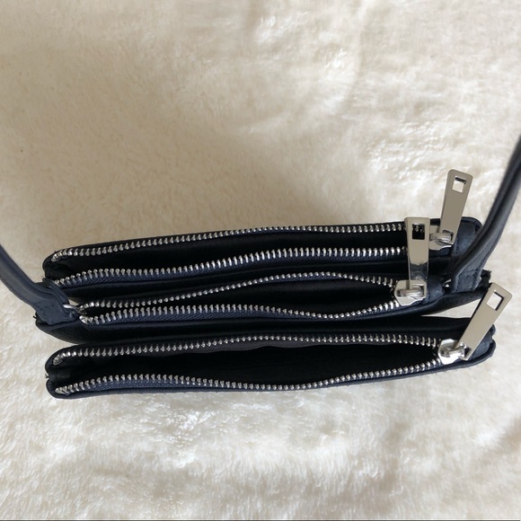 RFID blocking Navy Blue Crossbody - Picture 2 of 6